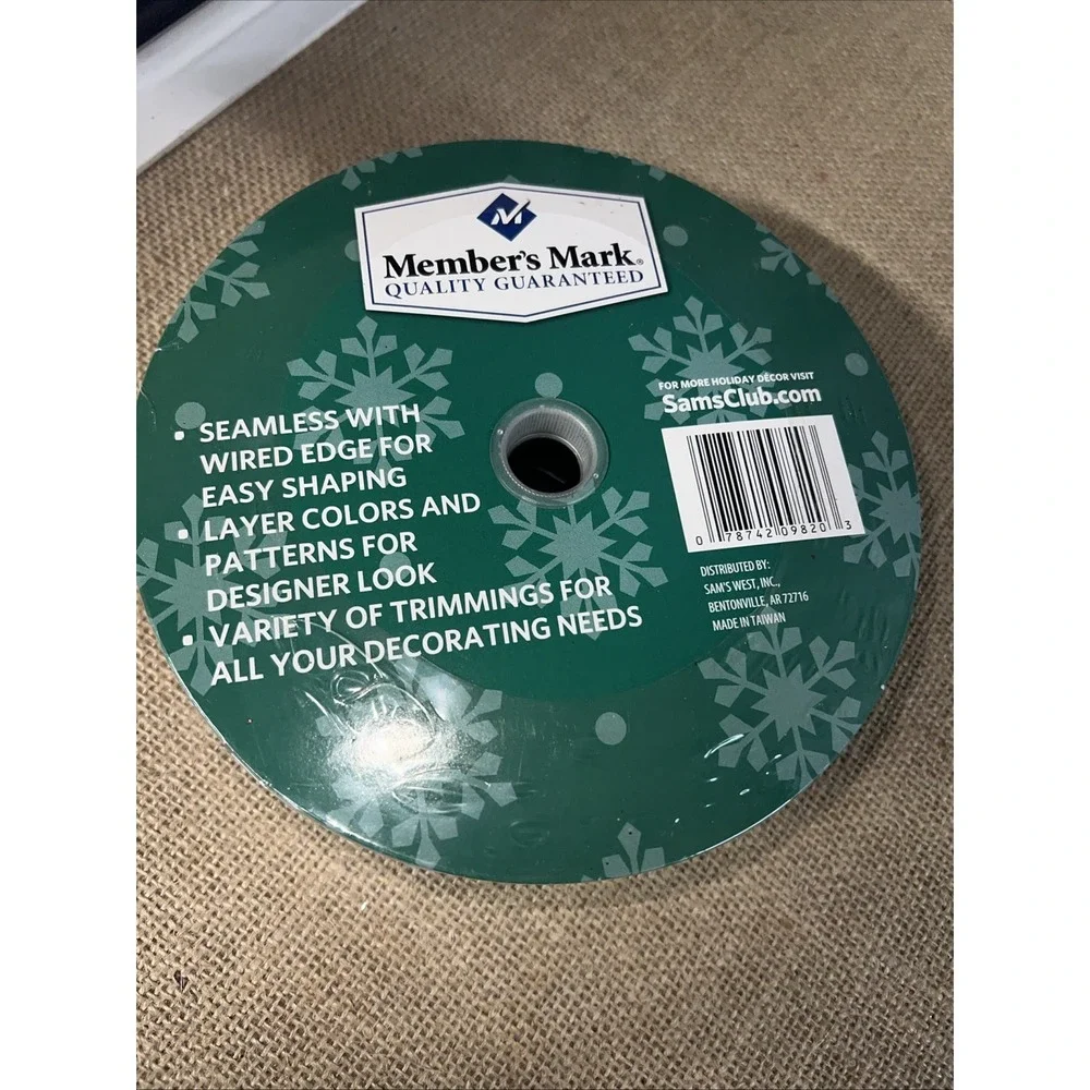 Member's Mark Wired Edge Holiday Ribbon 1.5